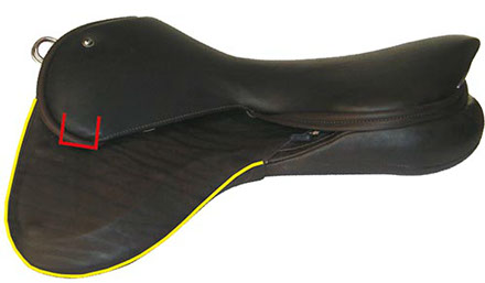 The support surface of this saddle is greater than that of the same size western saddle!  